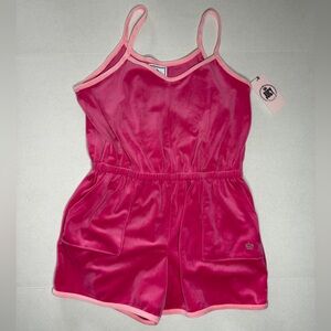 Juicy Couture Hot Pink Velour One-Piece Romper, XS NWT
